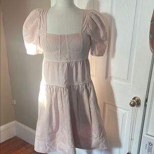 Ulla Johnson  Ames midi Pink Puff Sleeve  Dress